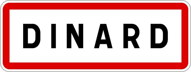 Panneau entrée ville agglomération Dinard / Town entrance sign Dinard