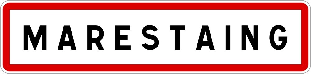Panneau entrée ville agglomération Marestaing / Town entrance sign Marestaing