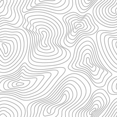 Obraz premium Topographic map, topographer seamless pattern, typography linear background for mapping and audio equalizer backdrop. Vector illustration.
