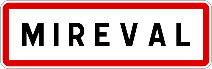 Panneau entrée ville agglomération Mireval / Town entrance sign Mireval