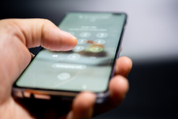 hand holding phone