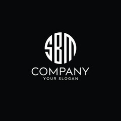 SBM letter monogram logo design vector, Initial letter MBS, MSB, SBM, SMB, BMS or BSM vector logo design