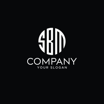 SBM letter monogram logo design vector, Initial letter MBS, MSB, SBM, SMB, BMS or BSM vector logo design
