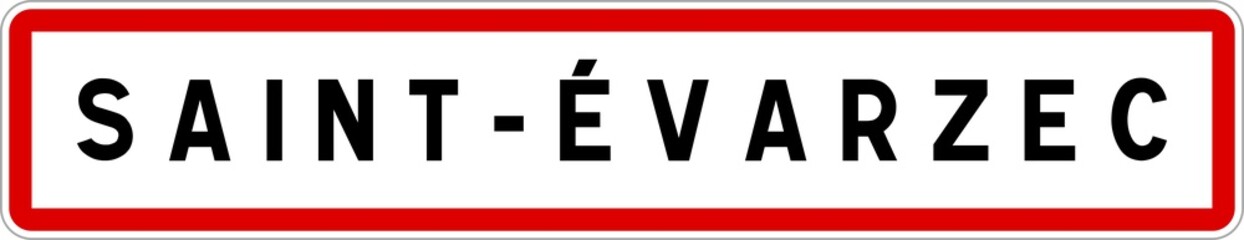 Panneau entrée ville agglomération Saint-Évarzec / Town entrance sign Saint-Évarzec