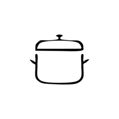 Cooking pot icon isolated on white background