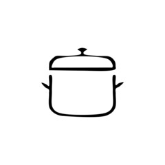 Cooking pot icon isolated on white background