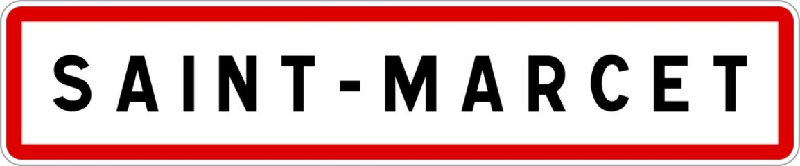 Panneau entrée ville agglomération Saint-Marcet / Town entrance sign Saint-Marcet