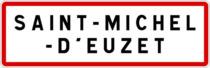 Panneau entrée ville agglomération Saint-Michel-d'Euzet / Town entrance sign Saint-Michel-d'Euzet