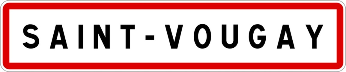 Panneau entrée ville agglomération Saint-Vougay / Town entrance sign Saint-Vougay