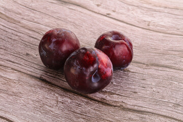 Ripe and sweet purple plum