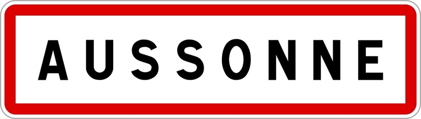 Panneau entrée ville agglomération Aussonne / Town entrance sign Aussonne