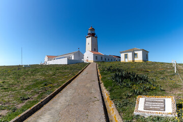 Fototapeta na wymiar view of the lighthouse on Berlenga Grande Island off of the coast of Portugal