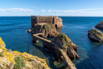 view of the Fort of Saint John the Baptist on Berlenga Grande Island in Portugal