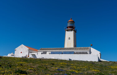 view of the lighthouse on Berlenga Grande Island off of the coast of Portugal