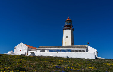 Fototapeta na wymiar view of the lighthouse on Berlenga Grande Island off of the coast of Portugal