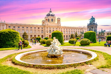 Obraz premium Maria Theresia Platz, Wien, Österreich 