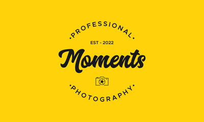 Modern Camera Photography Logo Design Template