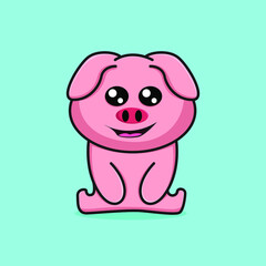 cute pig illustration
