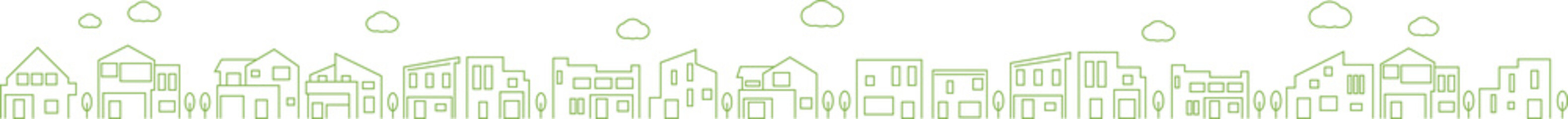 街並みのイラストの背景・パーツ素材　アイコン　ベクター