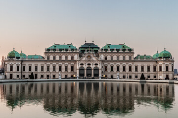 Fototapeta na wymiar The Belvedere Palace in Vienna