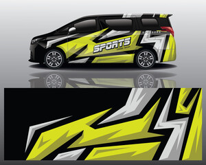 Car decal wrap design vector