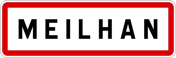 Panneau entrée ville agglomération Meilhan / Town entrance sign Meilhan