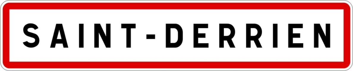 Panneau entrée ville agglomération Saint-Derrien / Town entrance sign Saint-Derrien