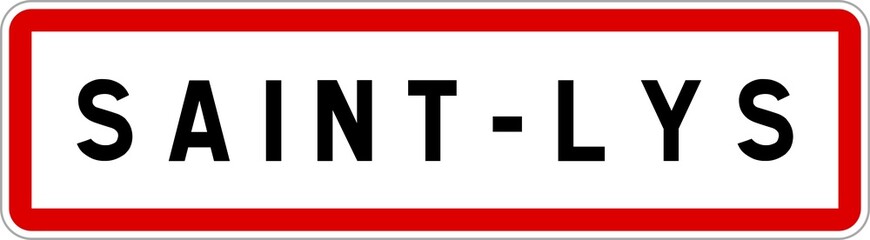 Panneau entrée ville agglomération Saint-Lys / Town entrance sign Saint-Lys