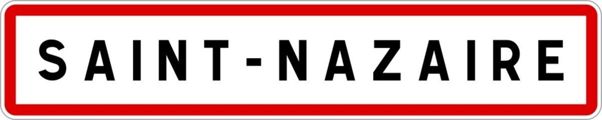 Panneau entrée ville agglomération Saint-Nazaire / Town entrance sign Saint-Nazaire