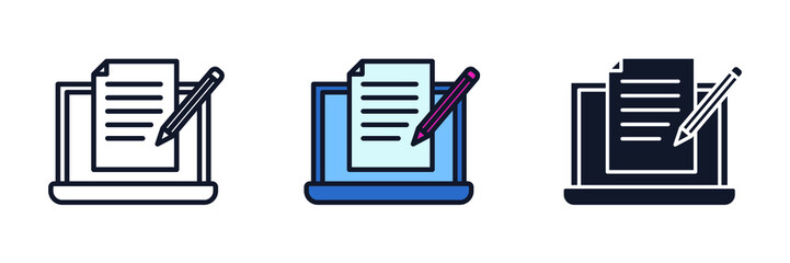 blogging icon symbol template for graphic and web design collection logo vector illustration