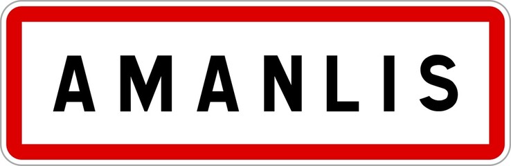 Panneau entrée ville agglomération Amanlis / Town entrance sign Amanlis