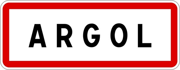 Panneau entrée ville agglomération Argol / Town entrance sign Argol
