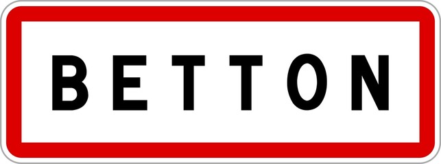 Panneau entrée ville agglomération Betton / Town entrance sign Betton