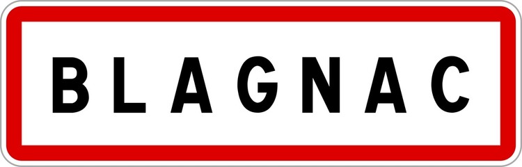 Panneau entrée ville agglomération Blagnac / Town entrance sign Blagnac