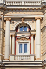 Fragment of the facade of the building the Opera House in Odesa