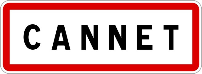 Panneau entrée ville agglomération Cannet / Town entrance sign Cannet