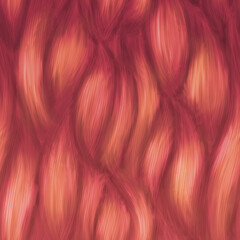 Abstract orange and red curly hair texture pattern background.	