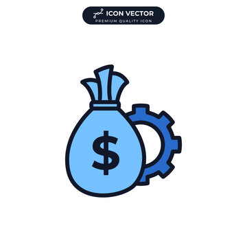 money management icon symbol template for graphic and web design collection logo vector illustration