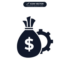 money management icon symbol template for graphic and web design collection logo vector illustration