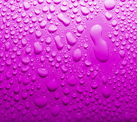 natural water drop texture. Full Frame Shot Of Water Drops On Window. Violet background. Violet texture