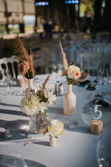 Rustic decor. Decoration for a special occasion. Everything is almost finished for ceremony.