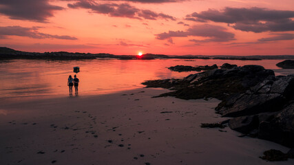 Fototapeta premium sunset on the beach