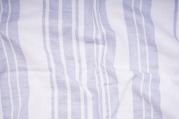 Close-up of kitchen towel or napkin over. Top view.