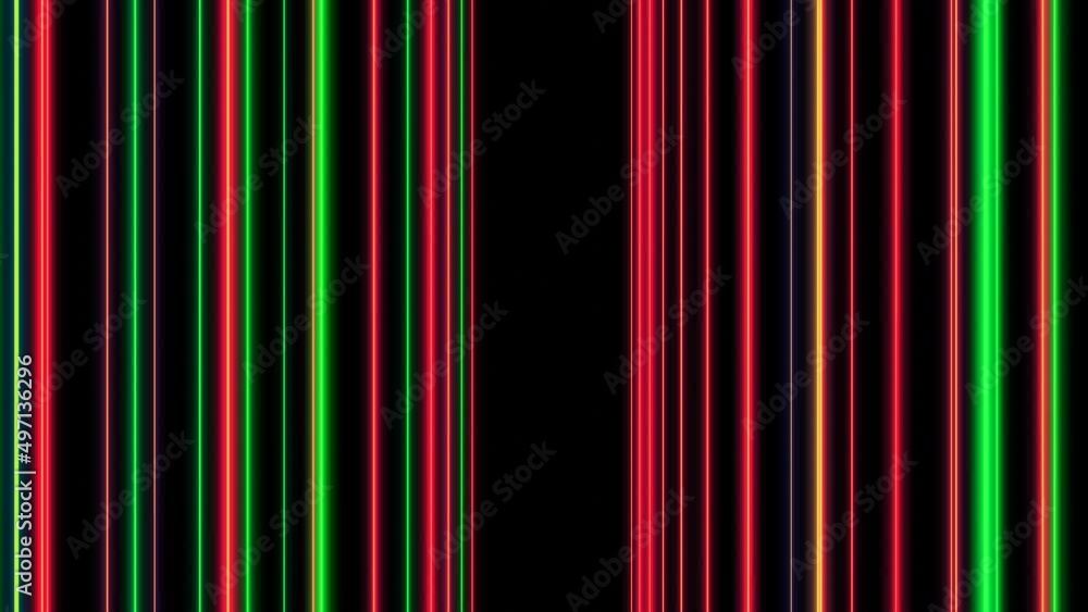 Poster animation of moving vertical lines on black background. design. moving vertical barcode lines in spa