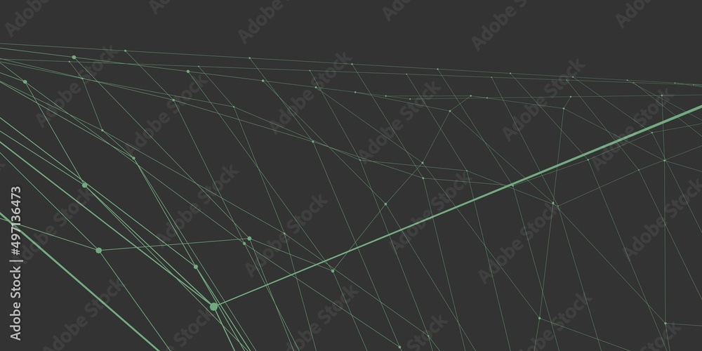 Poster dots and lines on a gray background. website design. high tech.