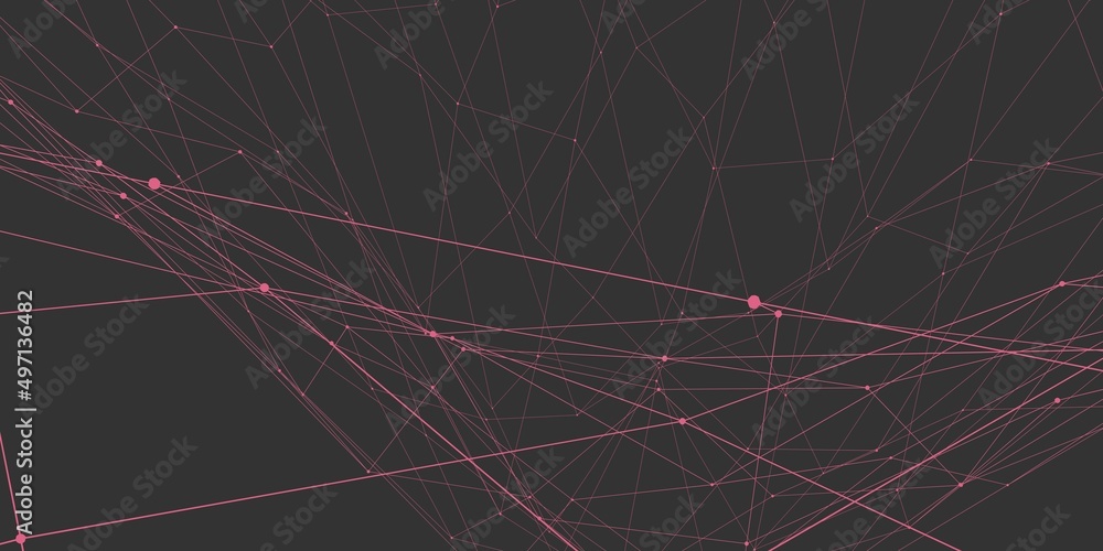 Poster dots and lines on a gray background. website design. high tech.
