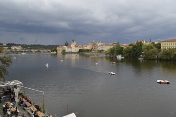 Panorama Wełtawy przed burzą, Czechy