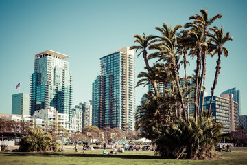 Fototapeta na wymiar City of San Diego, Downtown Cityscape, San Diego California, USA 