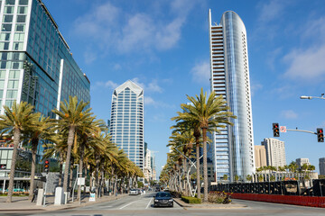Fototapeta na wymiar City of San Diego, Downtown Cityscape, San Diego California, USA 