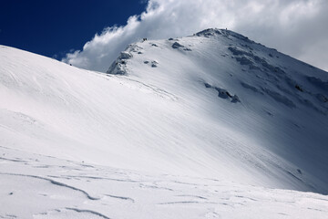 Winter landscape in the Transylvanian Alps - Fagaras Mountains, Romania, Europe